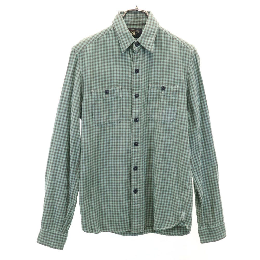 古着 RRL ダブルアールエル 長袖 チェックシャツ XS グリーン系 Ralph Lauren ラルフローレン メンズ 【中古】｜Bellis