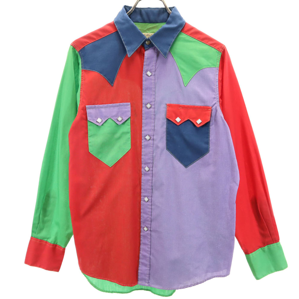 60s〜70s rockmount ウエスタンシャツ　レーヨン　レインボータグ ROCKMOUNT - 60's ロックマウント USA製 レインボータグ