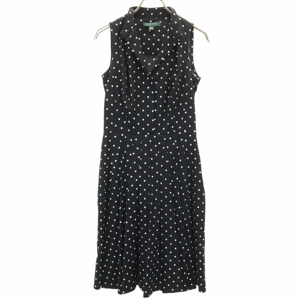 LAUREN RALPH LAUREN ノースリーブワンピース　シフォン　水玉 Ralph Lauren/ラルフローレン ドットワンピース ノースリーブ