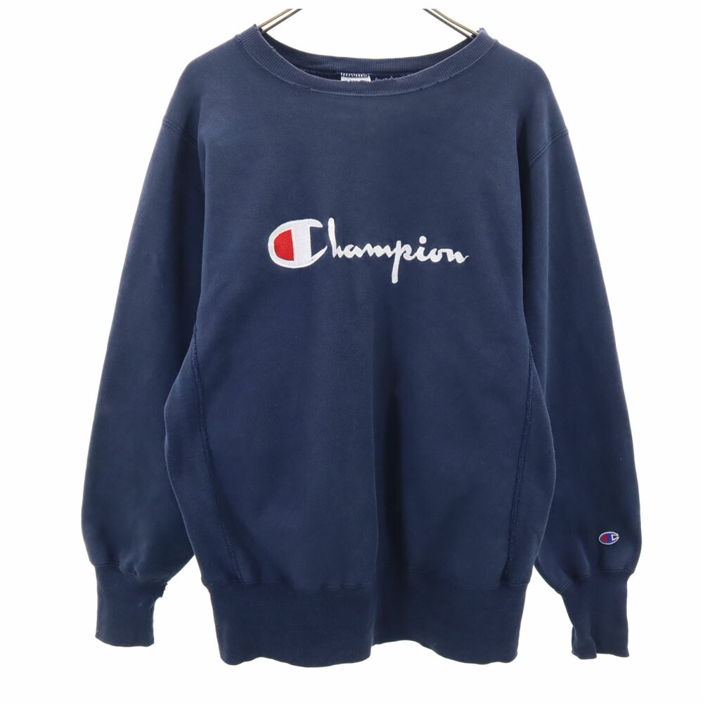 古着 Champion はやりっ子 90s USA製 刺しゅう引き船 年寄りの リバースウィーブ 長袖 リバースウィーブ 流汗 調教師 M 米国海軍 メンズ 【中古】