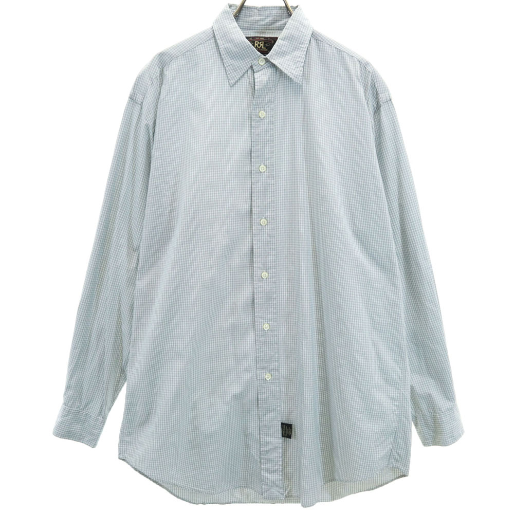 RRL ダブルアールエル　オープンカラー　チェックシャツ　XXL 楽天市場】RRL ダブルアールエル シャツ サイズ:XL オンブレ