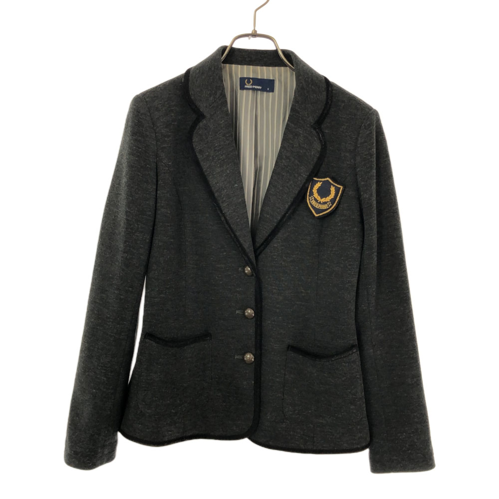 FRED PERRY テーラードジャケット ネイビー ストライプ FRED PERRY (フレッドペリー) ジャージ テーラード ジャケット