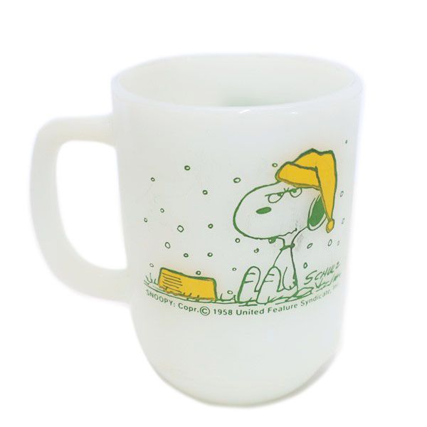 楽天市場】Fire-King Vintage 60s PEANUTS SNOOPY MUG WHITE