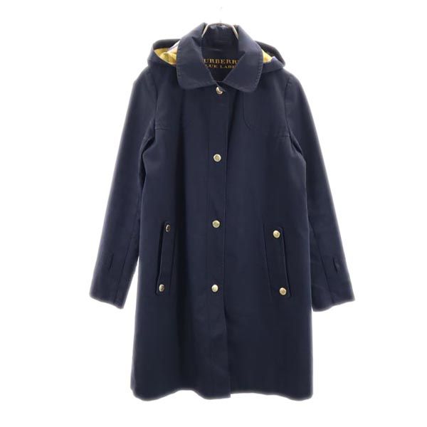 バーバリー ブルーレーベル コート 36 ウール混 黒 ブラック（102）a BURBERRY BLUE LABEL - BURBERRY LONDON ブルーレーベル 黒色P