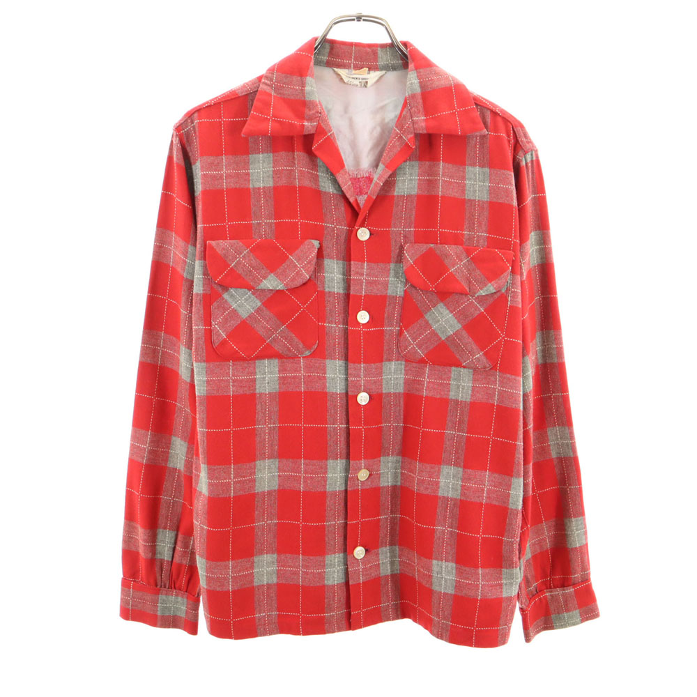 50s60s ヴィンテージチェックシャツ Dan 楽天市場】50s WRINKLE-SHED DAN RIVER コットン チェック 長袖