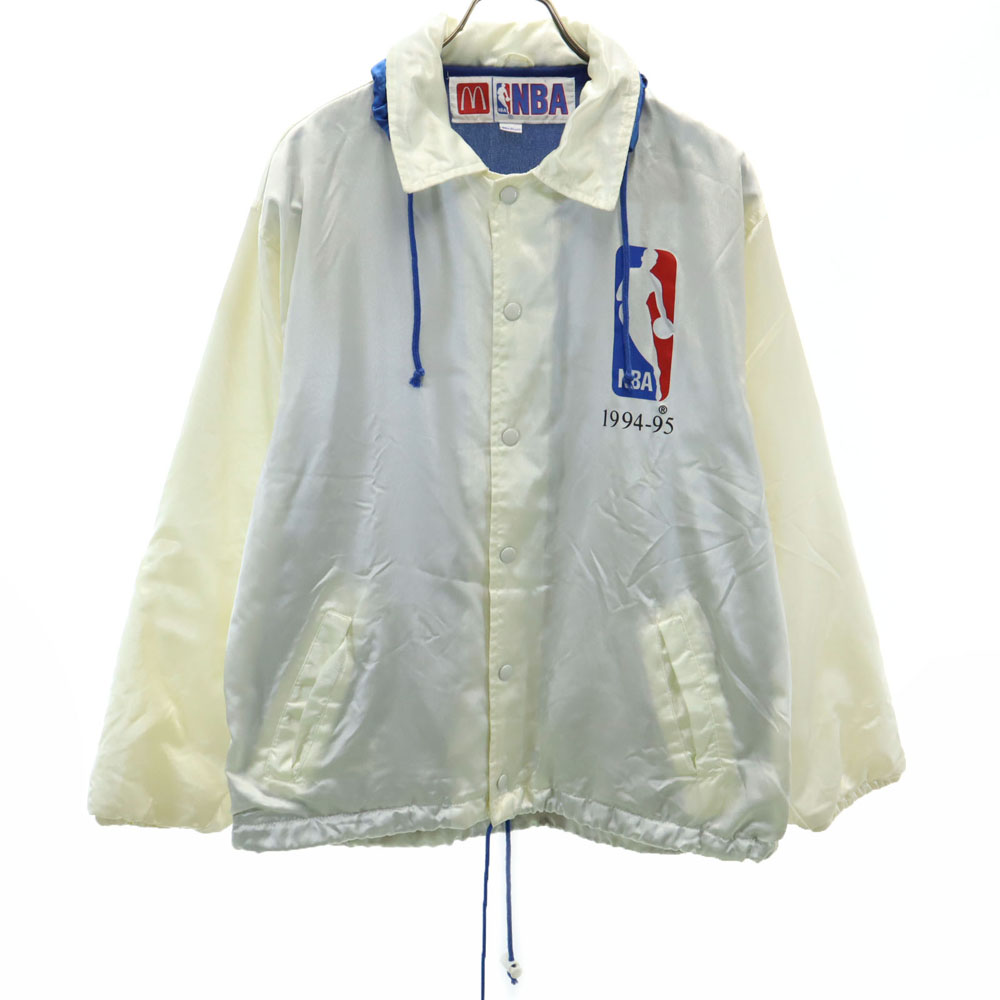 NBA 90s × マクドナルド オールド コーチジャケット M アイボリー NBA × McDonald バスケットボール メンズ fre-94101_001.jpg