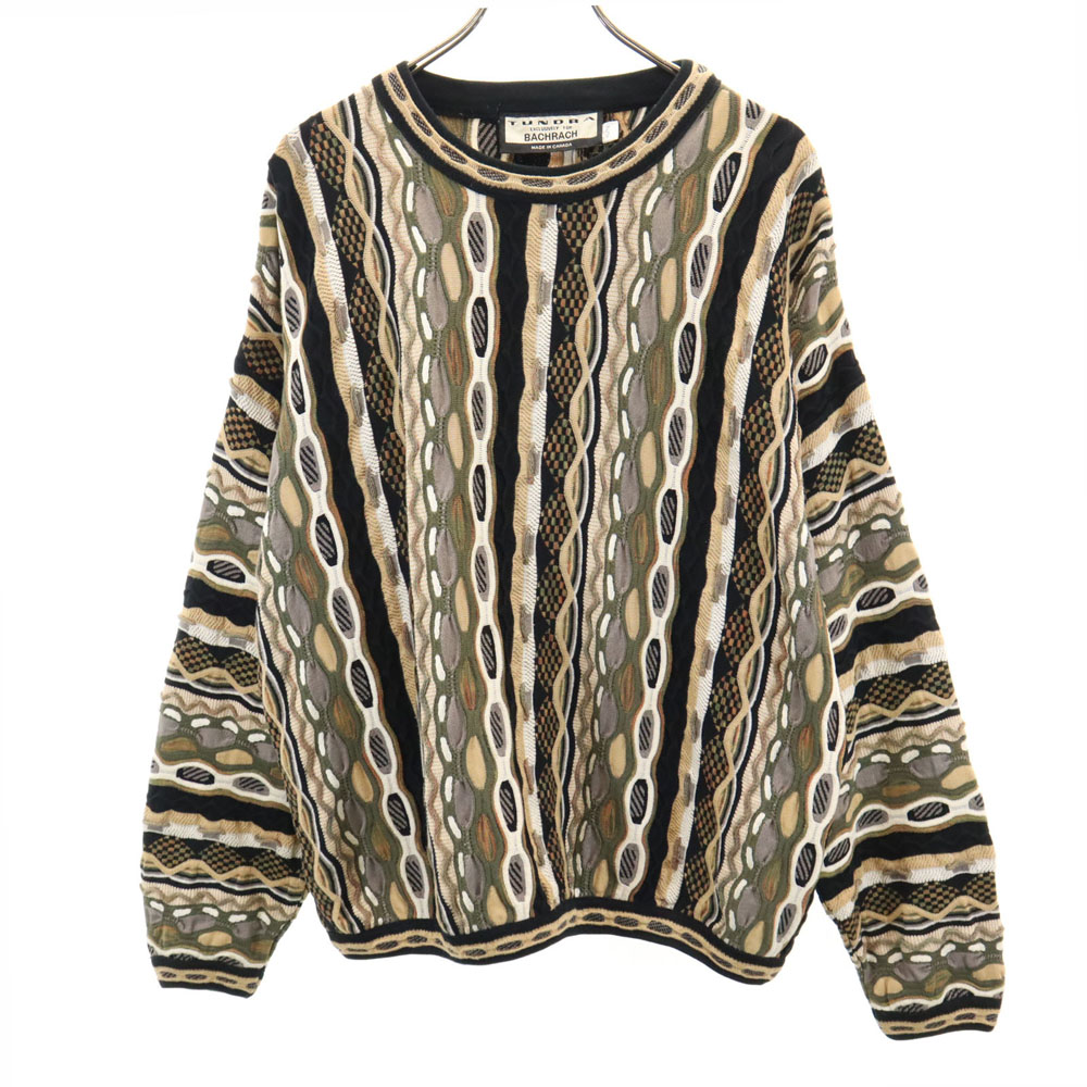 貴重【TUNDRA】90s VINTAGE カナダ製 3D ビンテージニットポロ 貴重【TUNDRA】90s VINTAGE カナダ製 3D ビンテージニットポロ