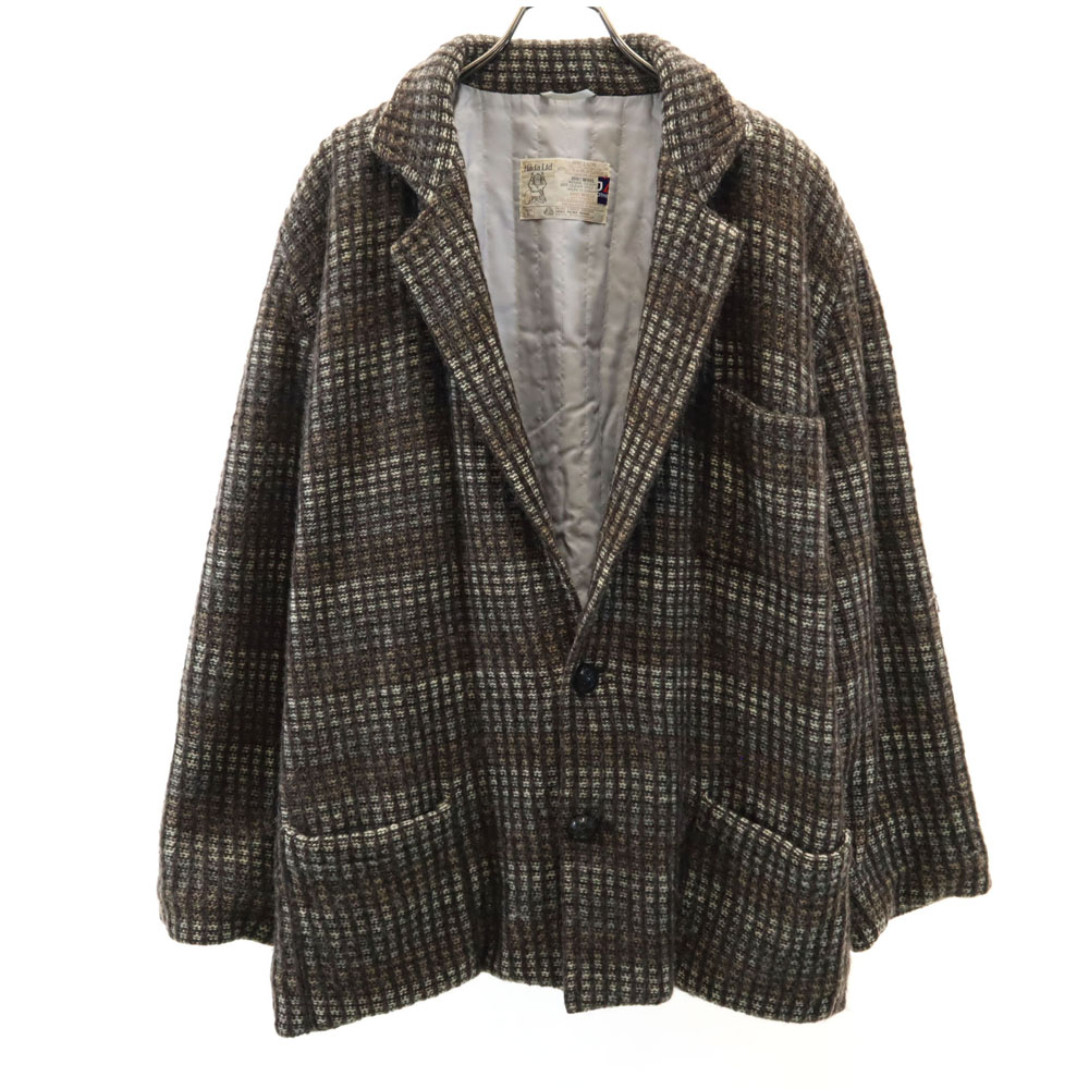 80s テーラードジャケット リネン100% イタリア製 パッチワーク 80s テーラードジャケット リネン100% イタリア製 パッチワーク