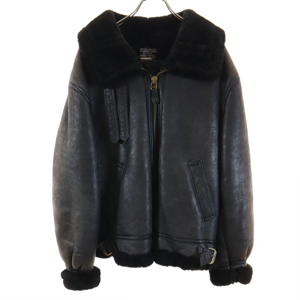 楽天市場】【中古】AVIREX ｱｳﾞｨﾚｯｸｽ B-3ﾌﾗｲﾄｼﾞｬｹｯﾄ 34 BLK ｻｲﾄﾞｱｼﾞｬｽﾄ