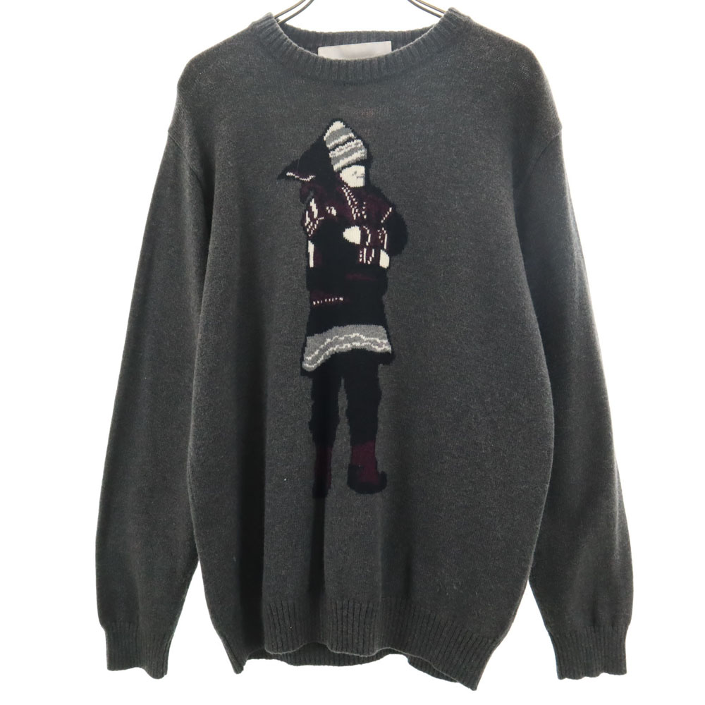 古着 WHITE MOUNTAINEERING ホワイトマウンテニアリング 2018AW WM1873601 長袖 セーター 1 チャコールグレー ニット メンズ 【中古】｜Bellis