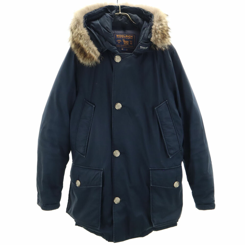 古着 WOOLRICH 羊毛金持ち モルドバ製 アークティック パーカー S 米国海軍 ARCTIC PARKA たぬき毛革 メンズ 【中古】 【PD】