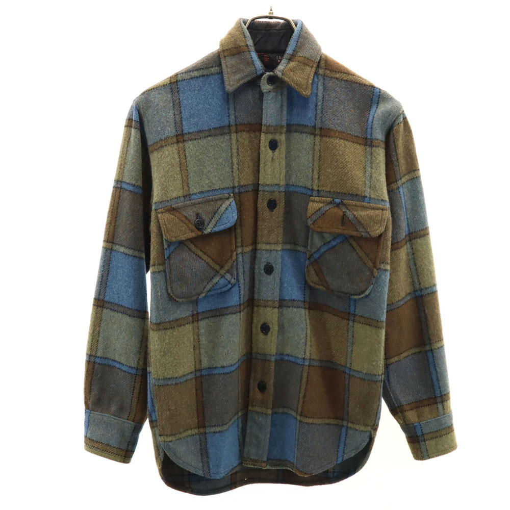 好配色 60s 70s TOWNCRAFT ウールシャツ M タウンクラフト 50~60's 