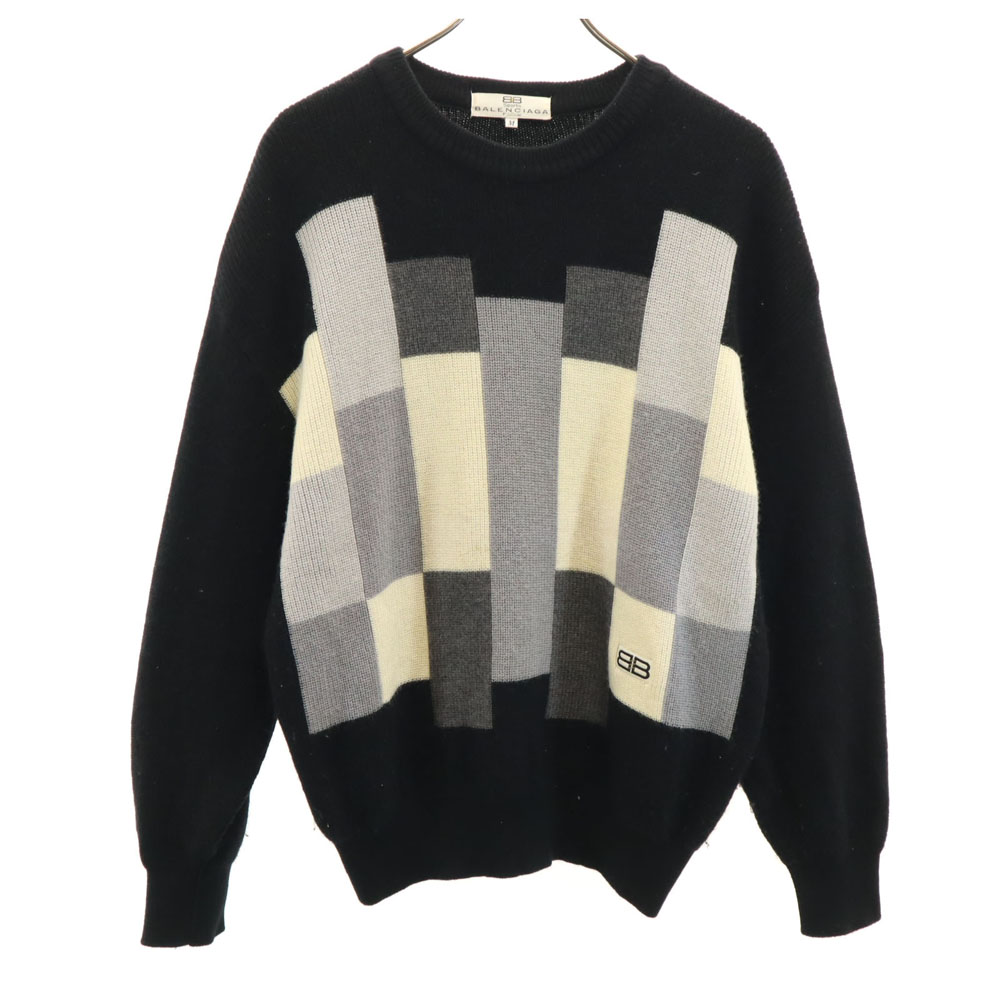 美品　バレンシアガ　 オールオーバーロゴ　スクリブル　セーター　ジャガードニット BALENCIAGA - BALENCIAGA バレンシアガ オールオーバーロゴ ジャガード