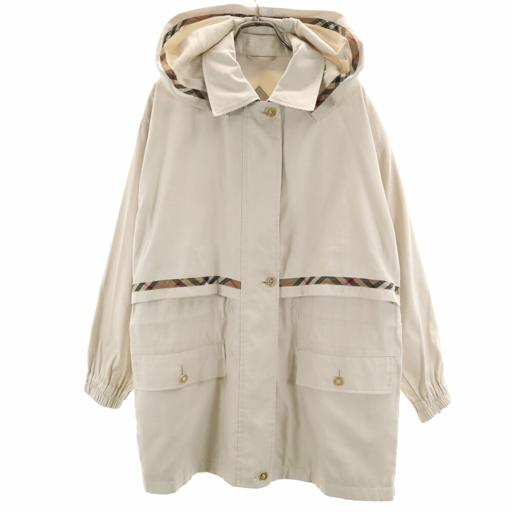 古着 Burberrys バーバリーズ 90s 三陽商会 日本製 オールド フーデッド コート M ベージュ レディース 【中古】|Bellis