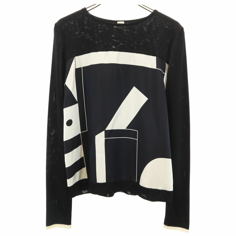 HERMES エルメス イタリア製 長袖 カットソー ブラック レディース 楽天市場】古着 HERMES エルメス イタリア製 長袖 カットソー ブラック