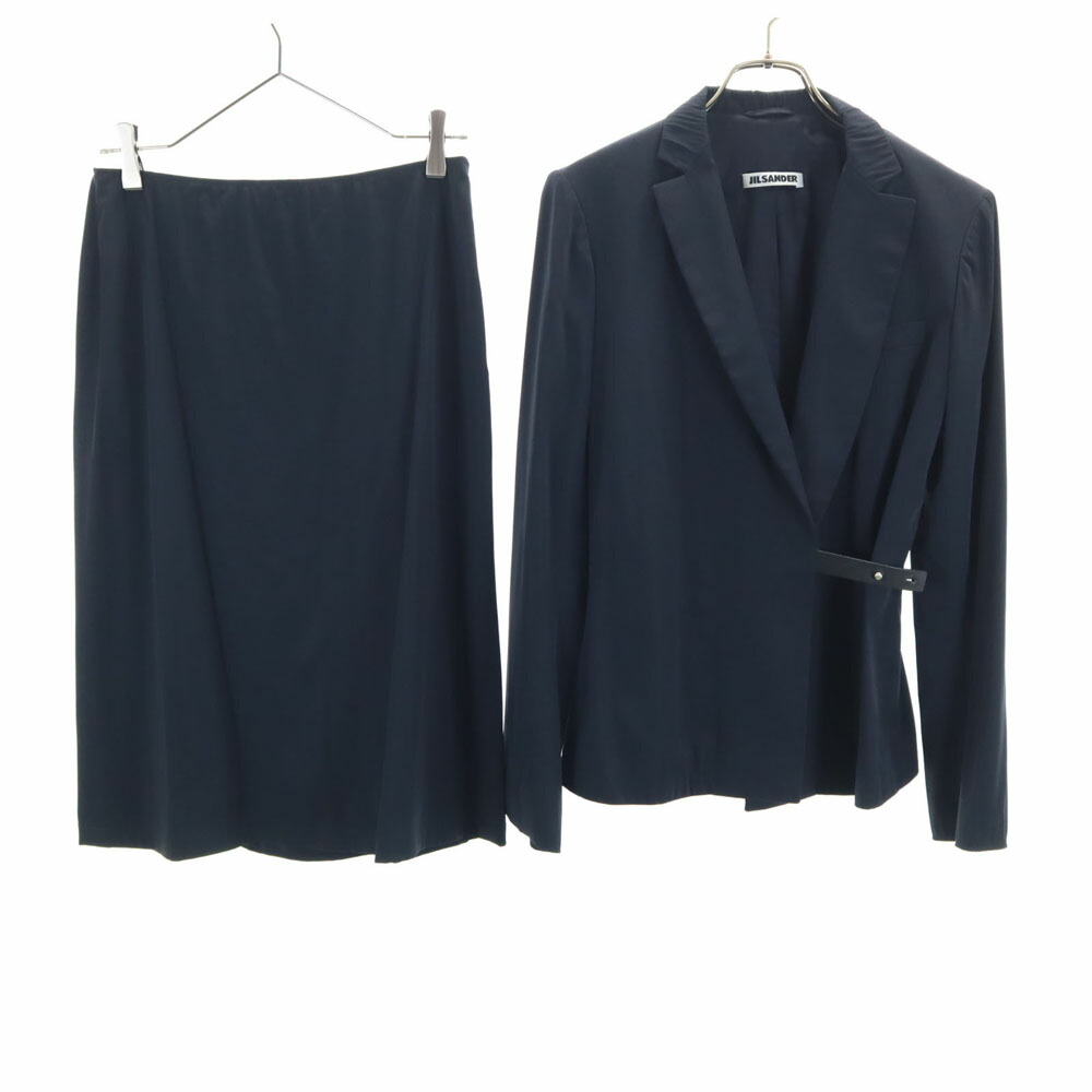 【美品】JIL SANDER ジルサンダー セットアップ サイズ34 紺 JIL SANDER NAVY ジルサンダーネイビー レディース セットアップ