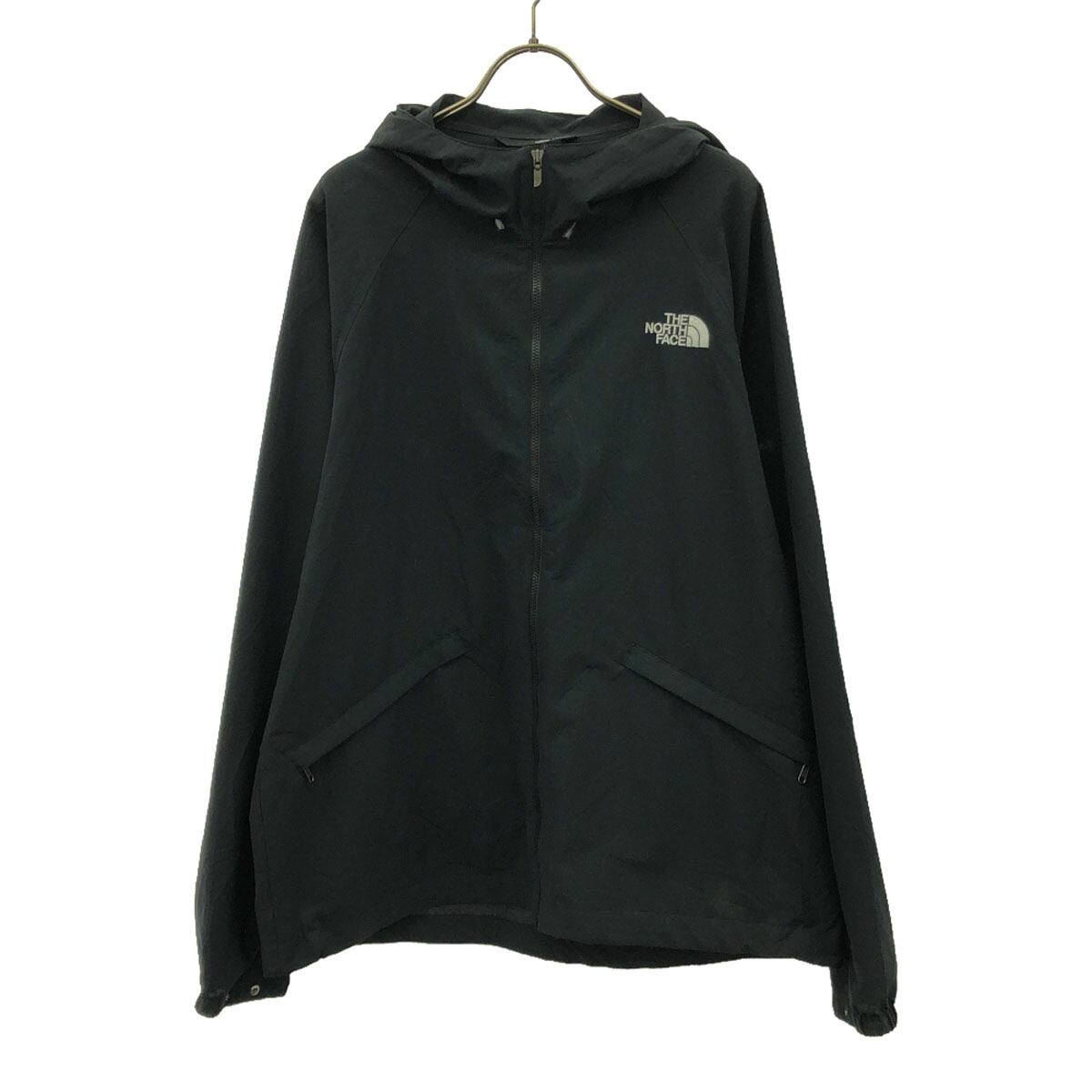 古着 THE NORTH FACE ザノースフェイス ロゴ刺繍 TNFビーフリー ジャケット XL ブラック アウトドア NP22132 メンズ 【中古】｜Bellis