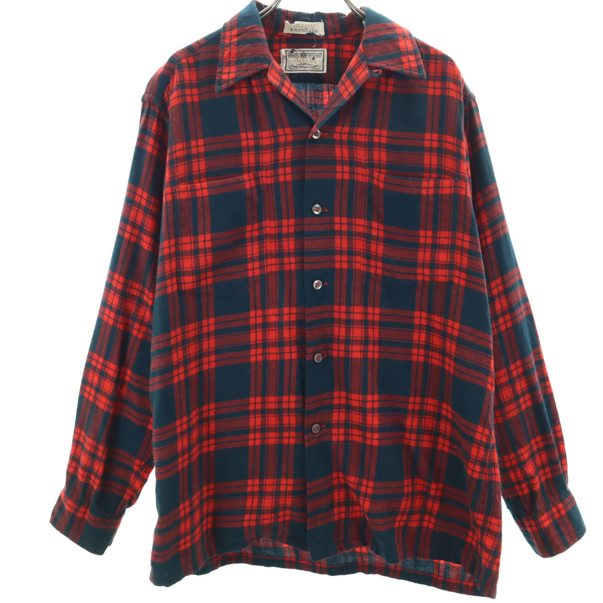 楽天市場】50s Sportsman チェック 長袖 レーヨン オープンカラー