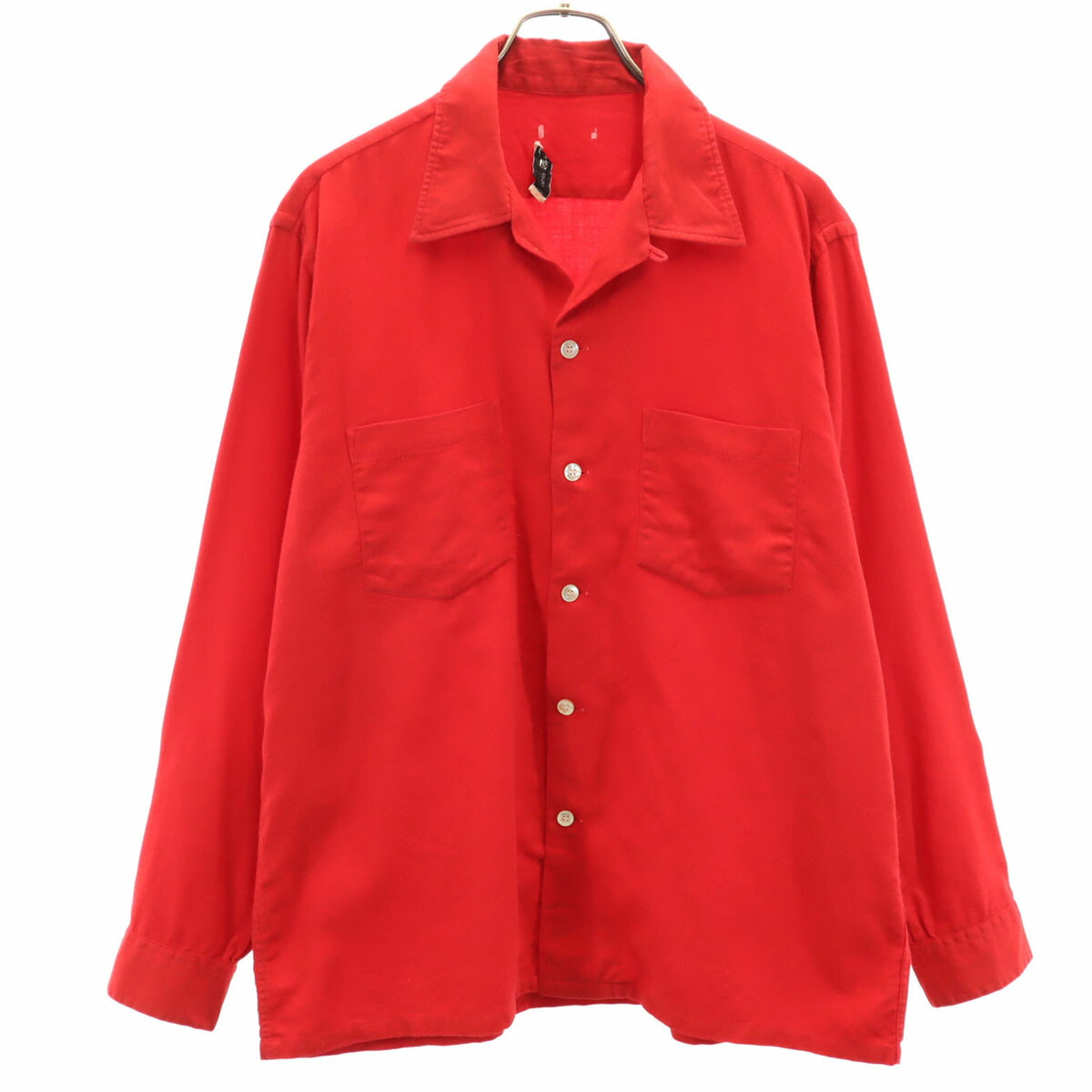 古着 デイトンズ 50s ヴィンテージ 長袖 オープンカラーシャツ 赤いこと メンズ 【中古】 【PD】