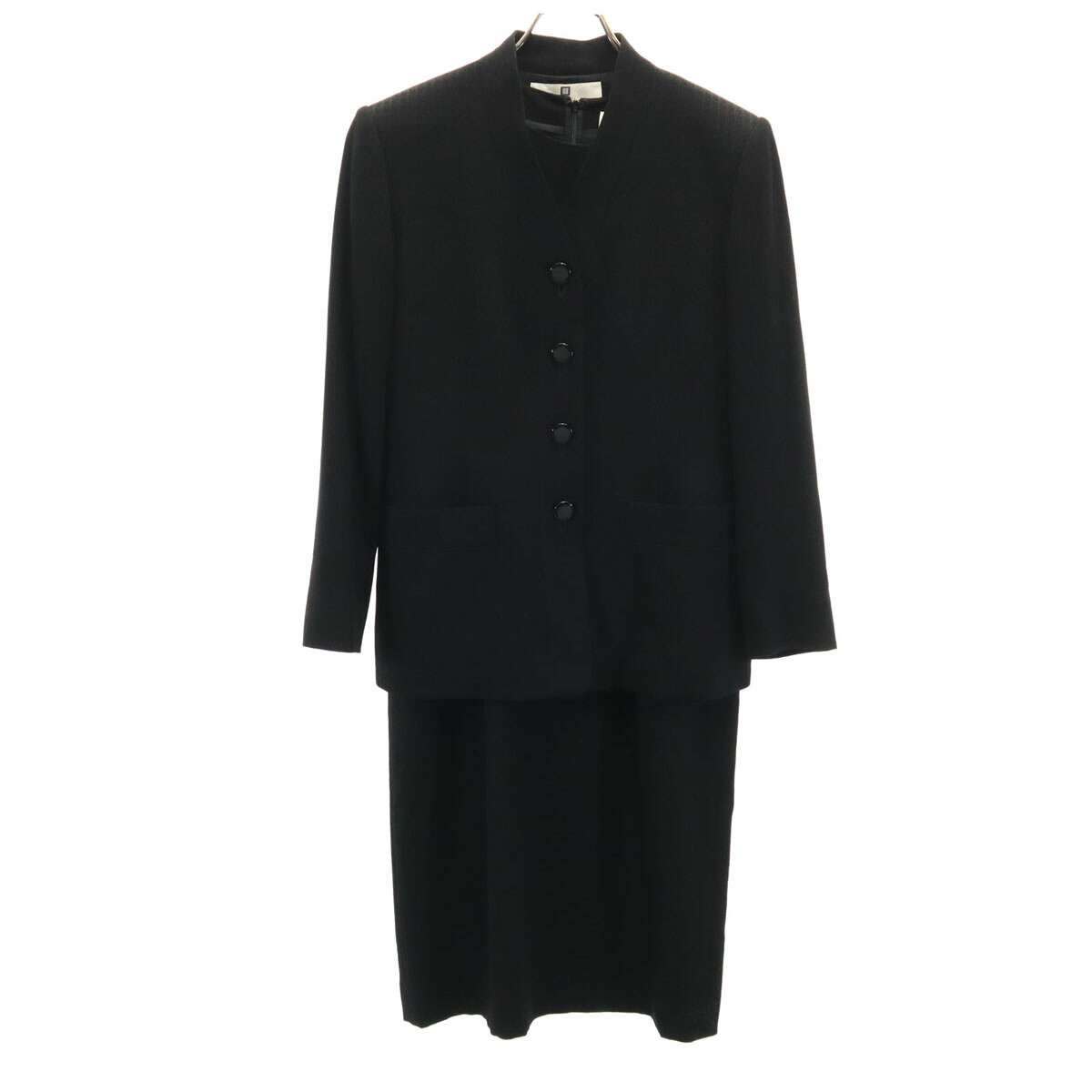 古着 GIVENCHY ジバンシィ 90s 日本製 オールド 柄入り 7分袖 フォーマル ワンピース 10 ブラック アンサンブル レディース 【中古】｜Bellis