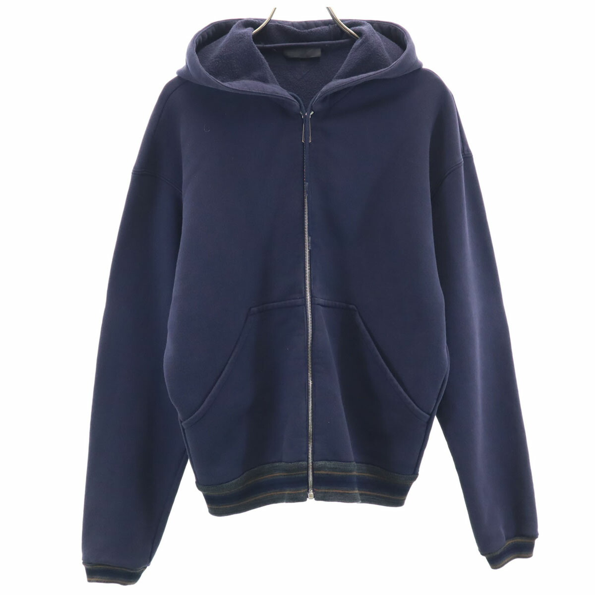 PRADA SPORT ジップアップカーディガン PRADA カーディガン 48 黒 ジップアップ