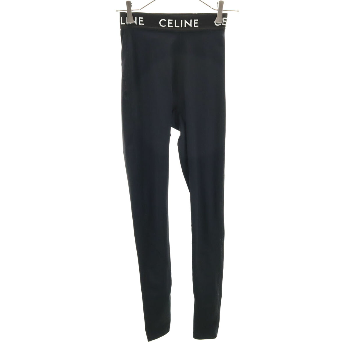 古着 CELINE セリーヌ フランス製 トレーニング タイツ XS ブラック レギンス レディース 【中古】｜Bellis