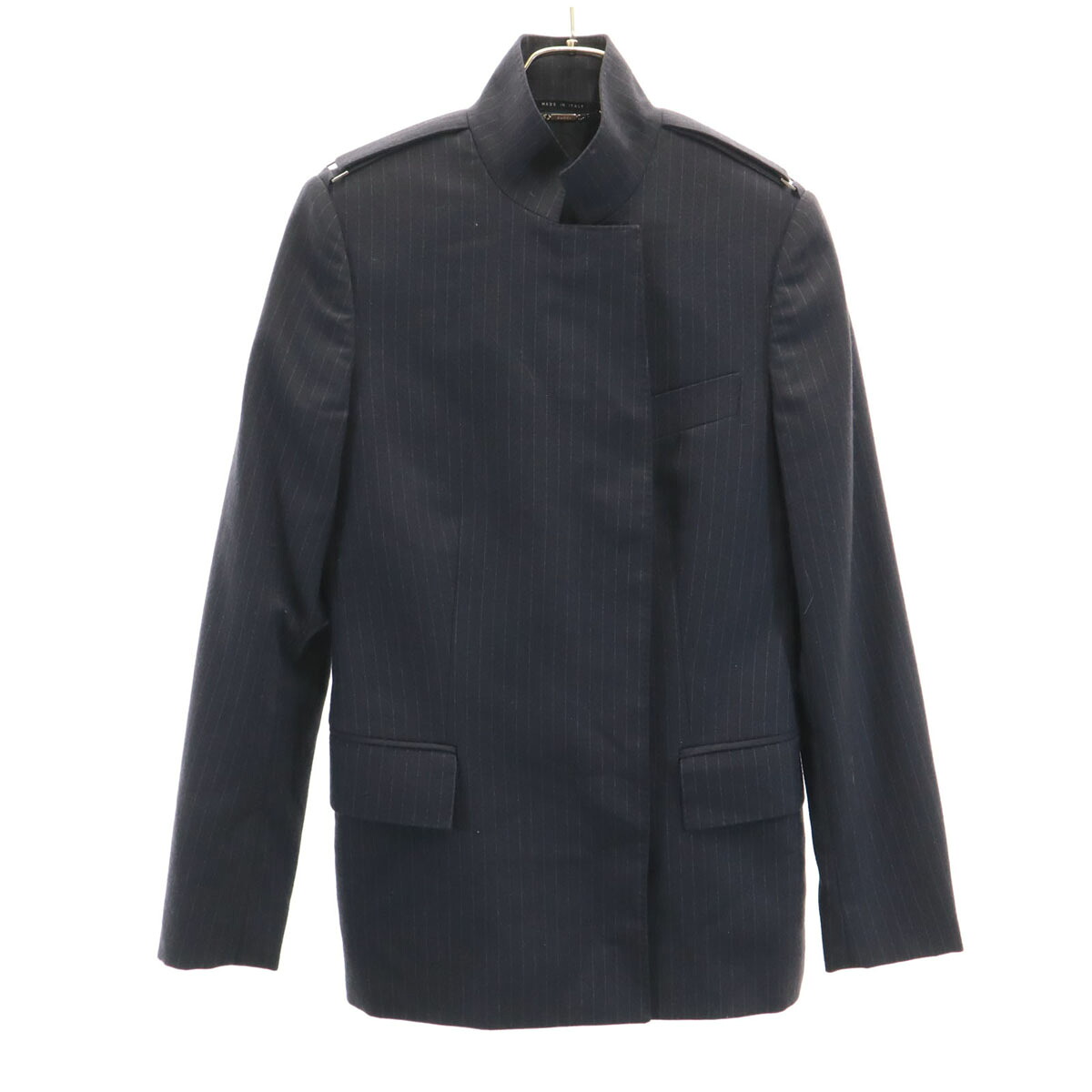 古着 GUCCI グッチ イタリア製 ウールブレンド ストライプ柄 ジャケット 38 ブラック レディース 【中古】｜Bellis