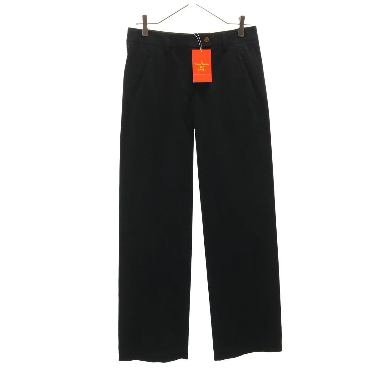 古着 未使用 Vivienne Westwood RED LABEL ヴィヴィアンウエストウッドレッドレーベル イタリア製 ストレートパンツ 42 ブラック レディース 【中古】｜Bellis