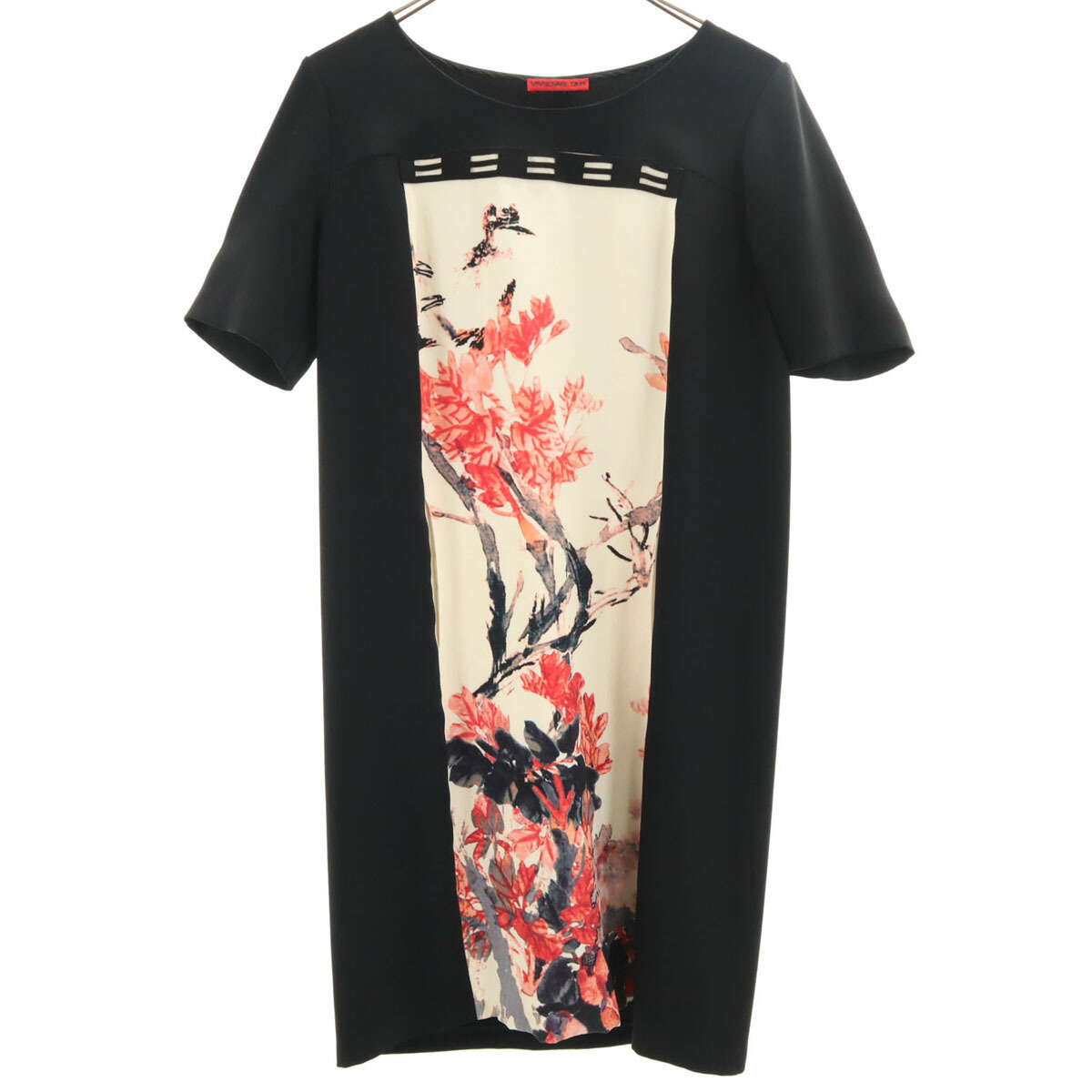 【VIVIENNETAM】花柄刺繍 半袖ラップドレス　　膝丈ワンピース　タム 楽天市場】VIVIENNE TAM ヴィヴィアンタム 半袖ワンピース 良好