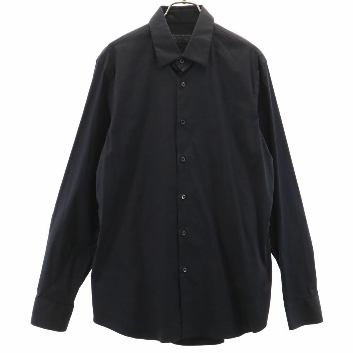 PRADA ミリタリーシャツ　ストレッチ プラダ PRADA ワイシャツ ポプリンストレッチシャツ ホワイト