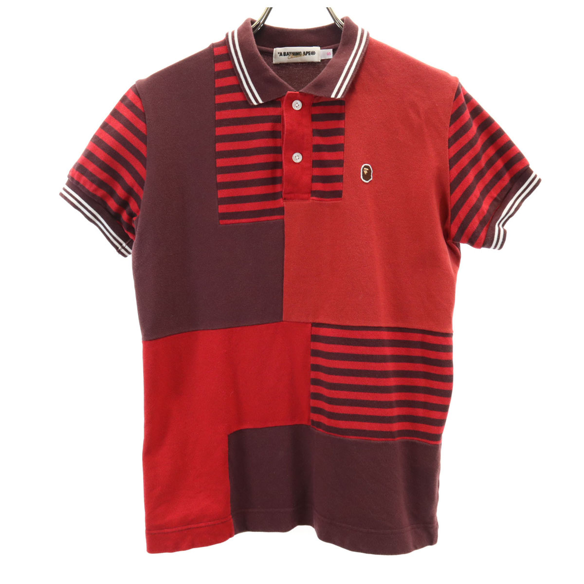 A BATHING APE｜マイロ モノグラム 総柄 ポロシャツ XS A BATHING APE アベイシングエイプ アニマル マイロ 総柄