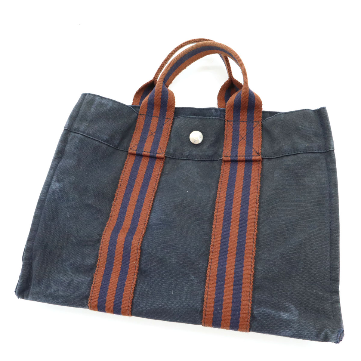 楽天市場】エルメス HERMES ブラック キャンバス フールトゥ MM