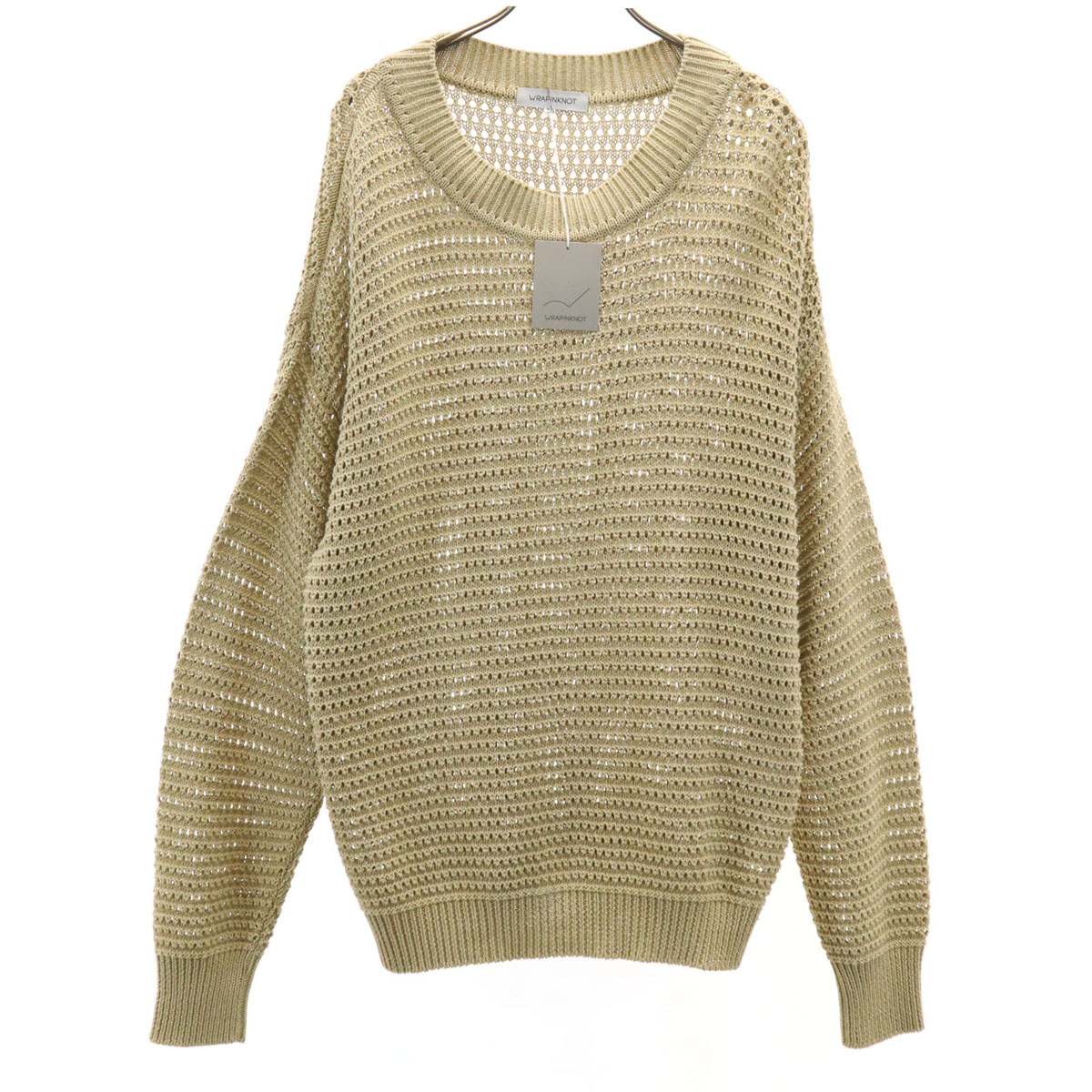 古着 WRAPINKNOT ラッピンノット 未使用 長袖 オーバーシルエット ニット F ベージュ セーター レディース 【中古】|Bellis