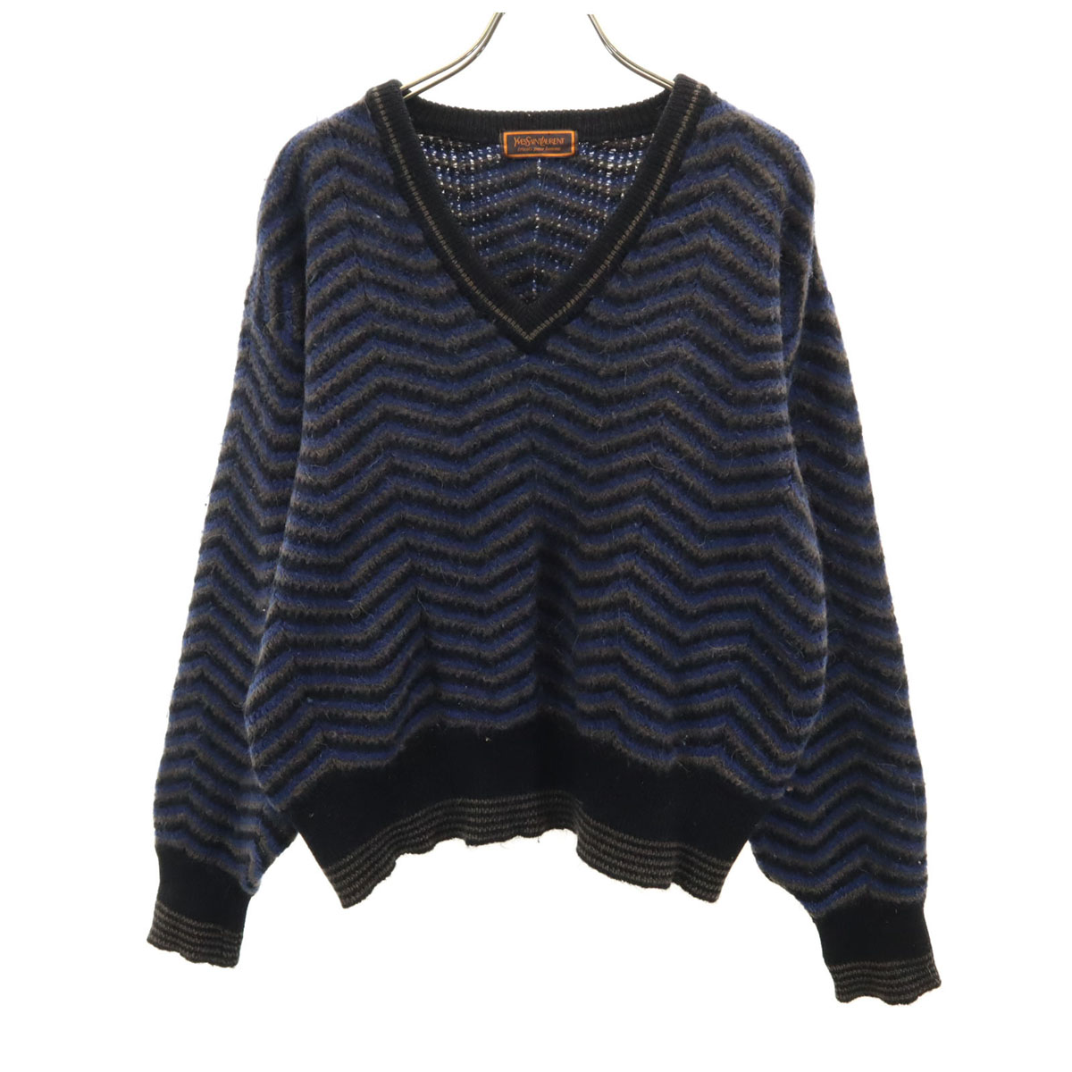新品 イヴサンローラン アンサンブル ニット 長袖 チェック柄 金ボタンB603 Yves Saint Laurent - イヴサンローラン 90s カシミヤ100