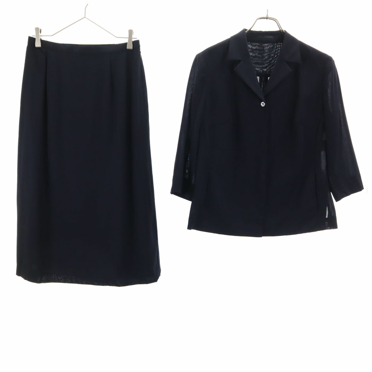 タグ付き未使用品☆バーバリー　セットアップ　スカートスーツ　カシミヤ混　黒 タグ付き未使用品☆バーバリー セットアップ スカートスーツ