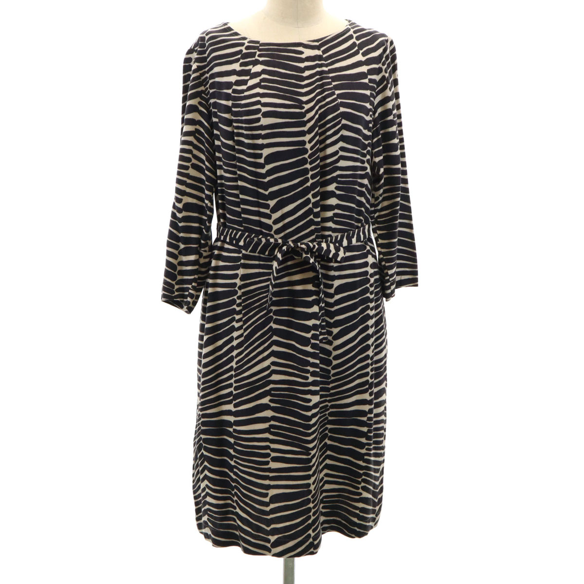 075 marimekko マリメッコ 七分袖カットソーワンピース S