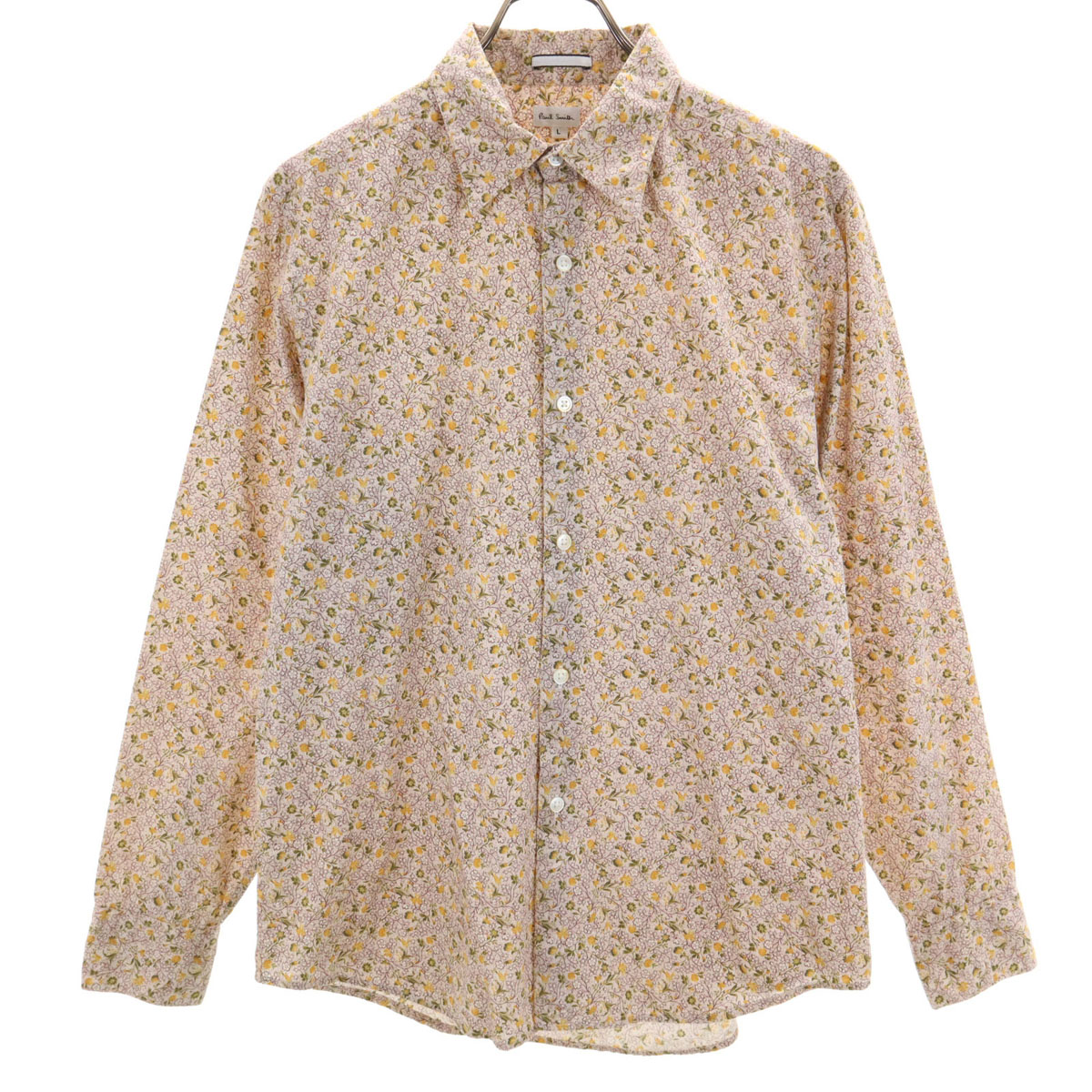 Paul Smith ポールスミス　幾何学模様 長袖シャツ M ✨美品 Paul Smith ポールスミス 長袖シャツ 総柄 風景柄 希少S