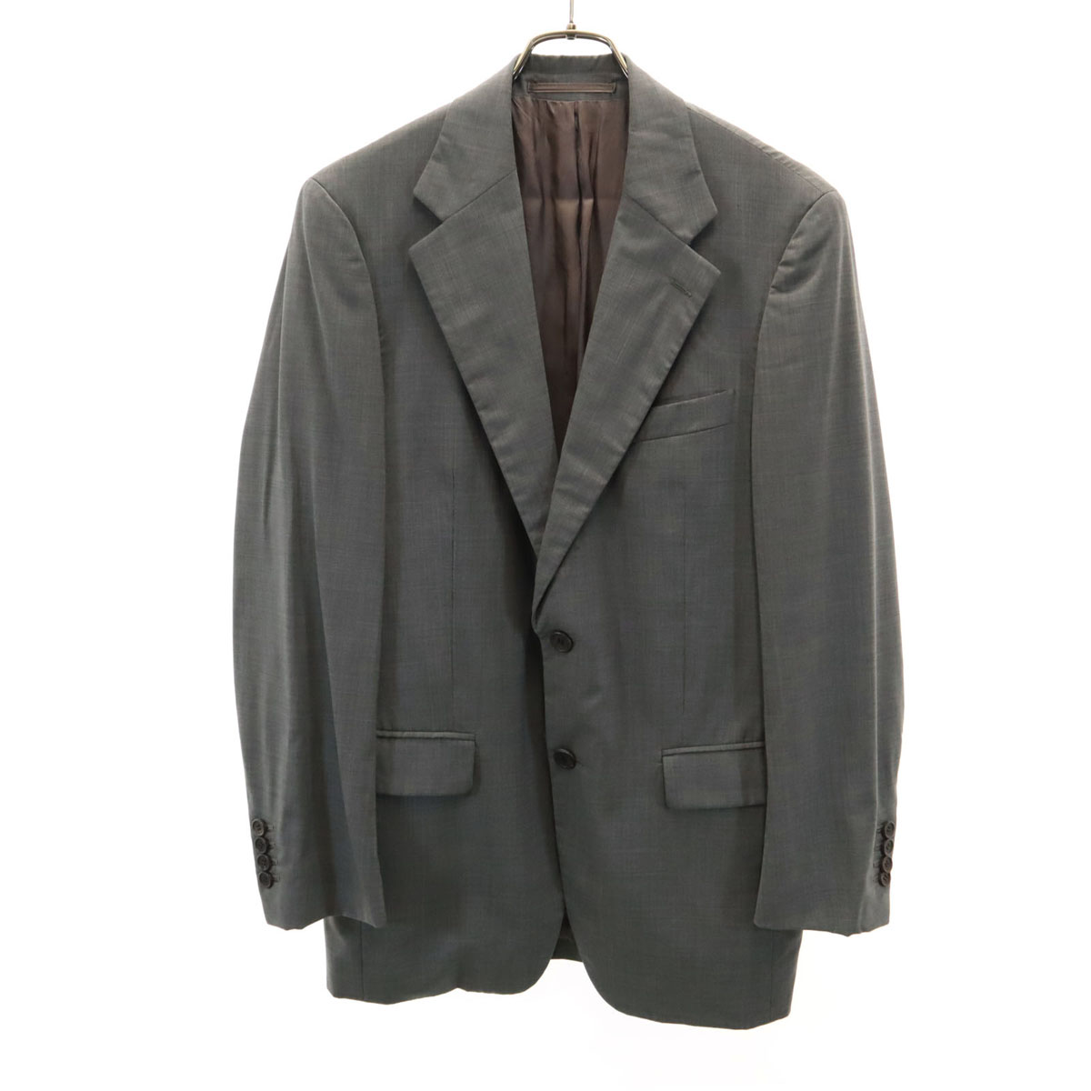 古着 PRADA プラダ イタリア製 ウール テーラードジャケット 48 グレー メンズ 【中古】｜Bellis