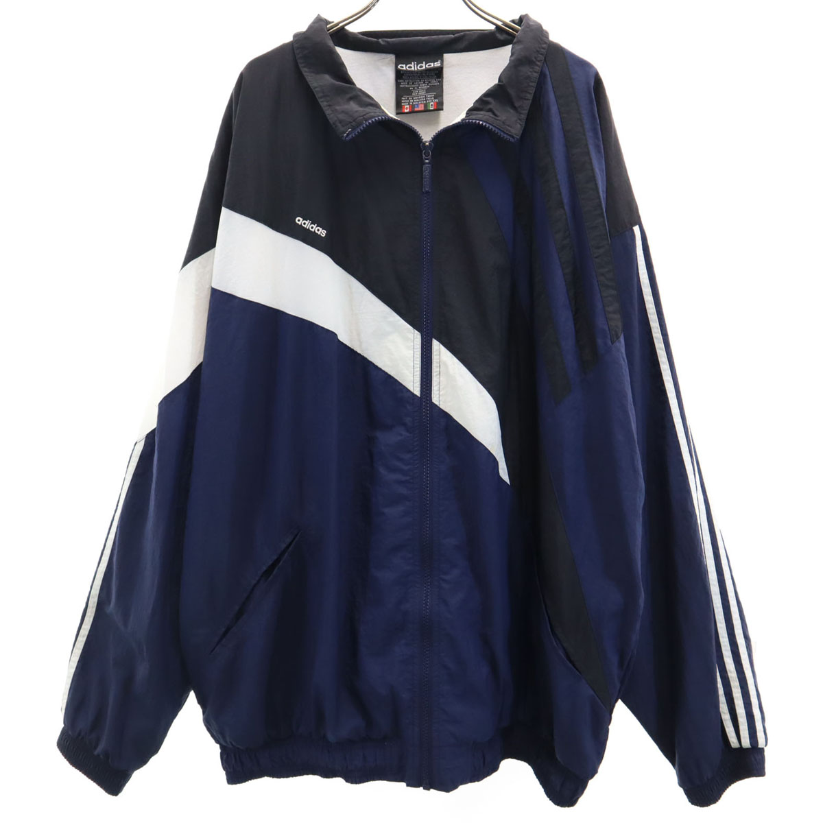 90s adidas アディダス ナイロンジャケット ピステ XXL紺 90s adidas アディダス ナイロンジャケット ピステ XXL紺 - メルカリ
