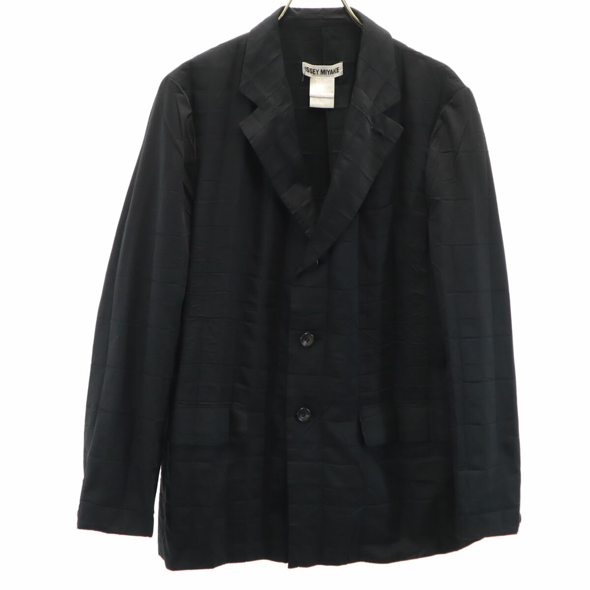 ISSEY MIYAKE イッセイミヤケ ネイビー テーラードジャケット(Ｏ) ISSEY MIYAKE（テーラードジャケット ・ ブルー・ネイビー/青色