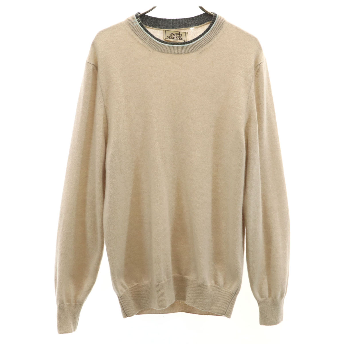 楽天市場】エルメネジルドゼニア カシミヤロゴクルーネックニット