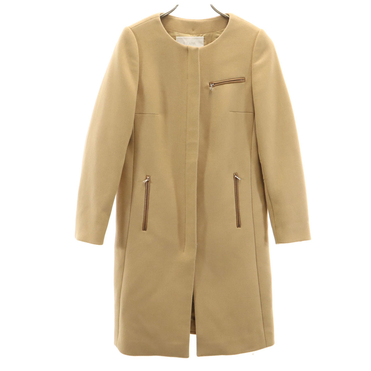 古着 PRADA プラダ イタリア製 オールド ウールコート 38 ベージュ レディース 【中古】｜Bellis