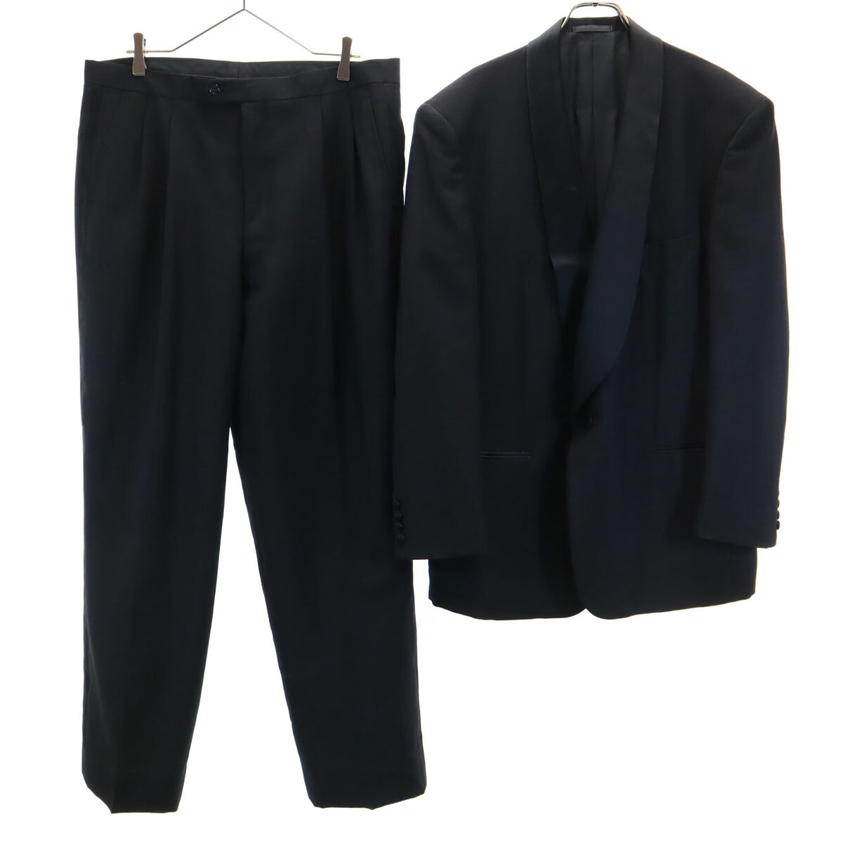 古着 YVES SAINT LAURENT イヴサンローラン 90s 日本製 オールド タキシード スーツ 上下 セットアップ 100-90-180 ブラック メンズ 【中古】|Bellis