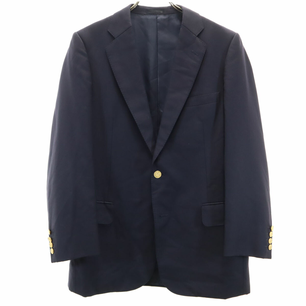 US古着vintage【バーバリー サテン テーラードジャケット】メンズ2XL 古着 80s USA製 Burberrys 上質 ピュア ウール テーラード ジャケット