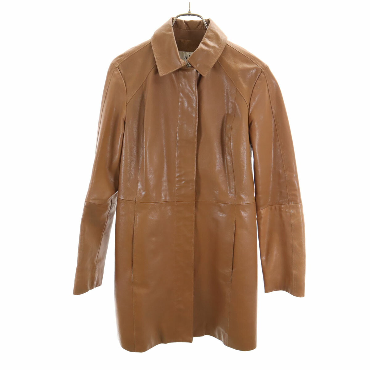 古着 ARMANI EXCHANGE アルマーニエクスチェンジ 90s 年寄りの なめし革厚地の外套 S 駱駝 レディース 【中古】