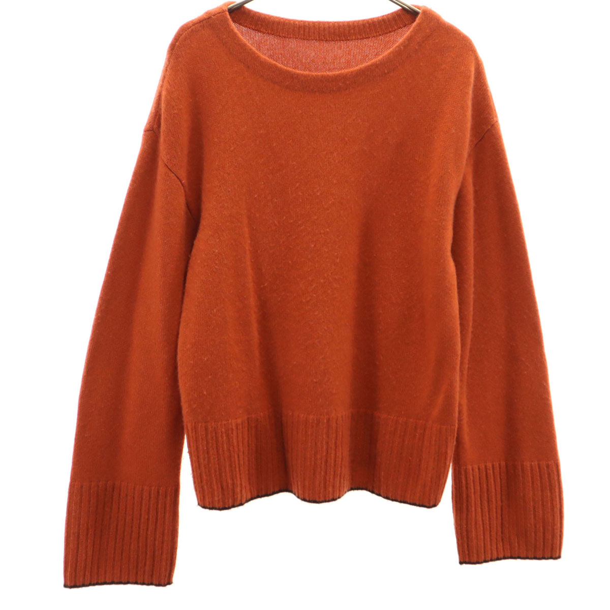 古着 FOXEY フォクシー 日本製 カシミヤ100％ 長袖 セーター オレンジブラウン ニット レディース 【中古】｜Bellis