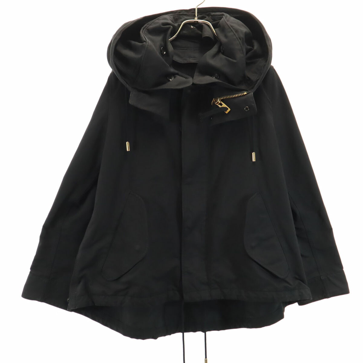 古着 THE RERACS ザリラクス 日本製 フーデッド 上衣 38 黒いこと レディース 【中古】 【PD】