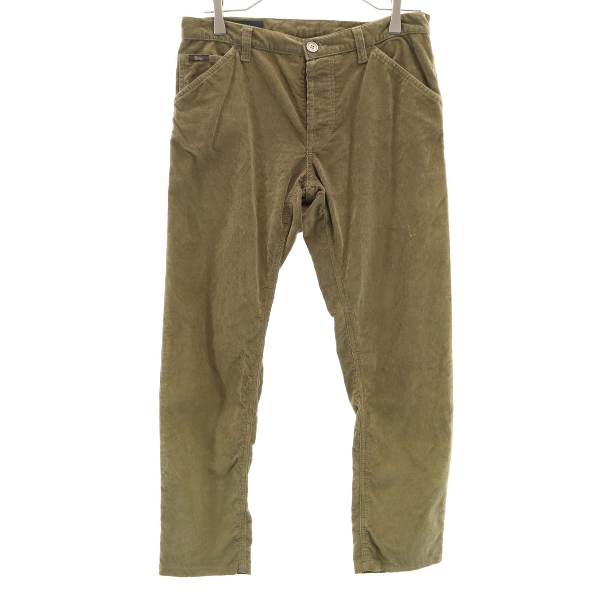 古着 GUCCI グッチ イタリア製 short skinny コール天ズボン下 44 カーキ 名取り草飛球 レディース 【中古】 【PD】
