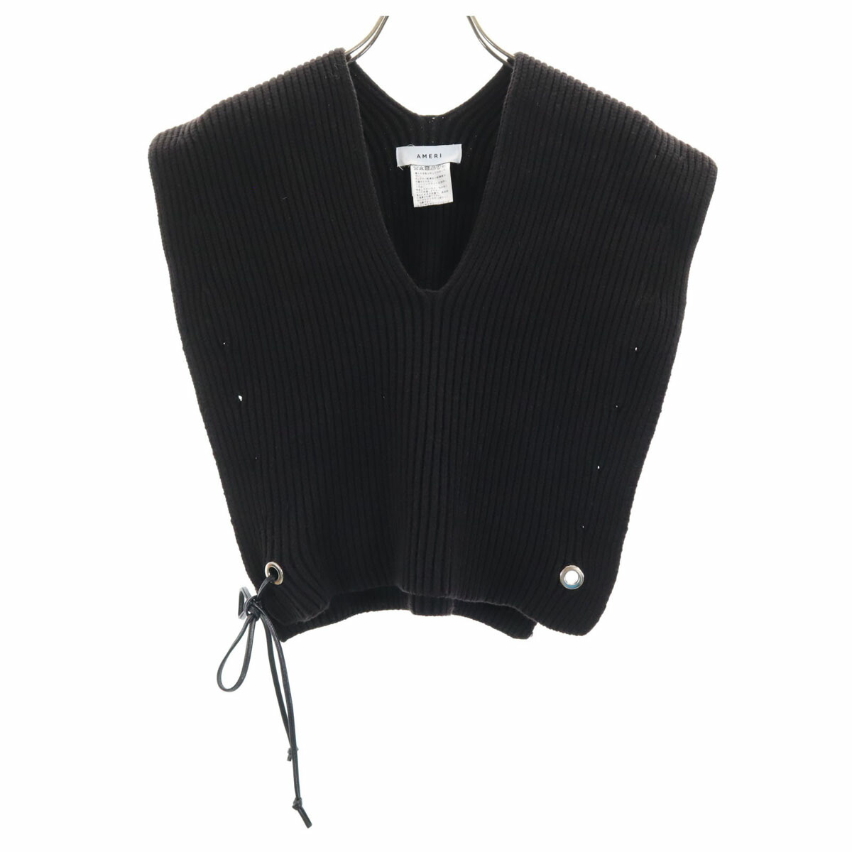 2025年最新Ameri VINTAGE アメリビンテージ ニット ベスト 黒 Mサイズ