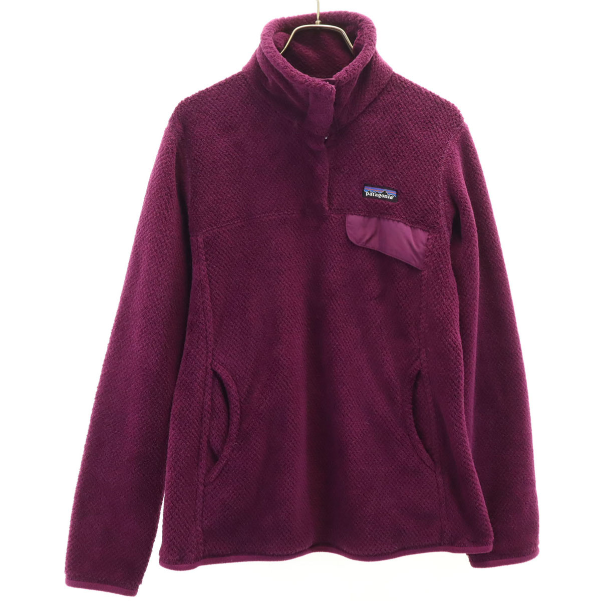 古着 patagonia パタゴニア リツールスナップT フリースジャケット M パープル 25442FA16 アウトドア レディース 【中古】 コート・ジャケット-レディースファッション